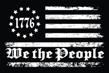 Wall Mural - USA Flag We The People Design