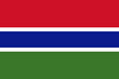 Gambia flag wave isolated on png or transparent background