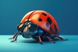 coccinellidae wearing sunglasses on a solid color background, vector art, digital art, faceted, minimal, abstract. Generative AI.
