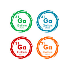 gallium icon set. vector template illustration  for web design