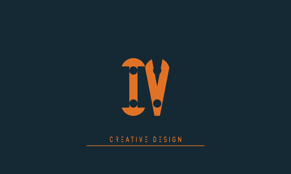 Alphabet letters Initials Monogram logo IV , VI