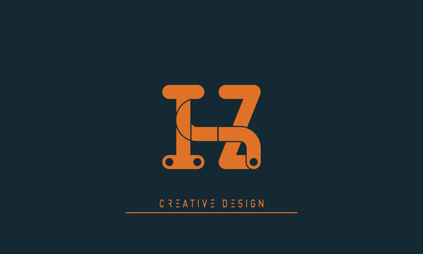 Alphabet letters Initials Monogram logo IZ , ZI