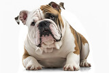 Fototapeta  - Powerful and Loyal: Get Captivated by the Bulldog's Charm on a white Background