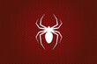© Eugene B-sov - Gradient background in black and red colors with icon of spider