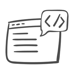coding handdrawn icon