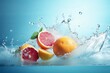 © supatthanan - Mixed fruit falling into water