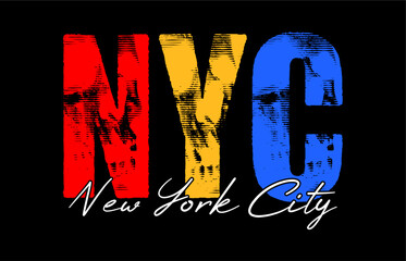 Wall Mural - nyc typography vector for print t shirt