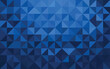 Abstract geometry triangle blue mosaic texture background pattern.