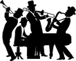© Arthit - jazz musician band silhouette