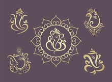 Ganesha, Aum, Hindu Wedding Card, Diwali, India	