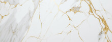 Gold Marble Luxury Background Texture. Luxury White Gold Marble Texture Background Vector. Panoramic Marbling Texture Background. White Marble And Gold Pattern. 