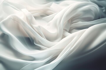a close up of a white cloth with a blurry background. generative ai