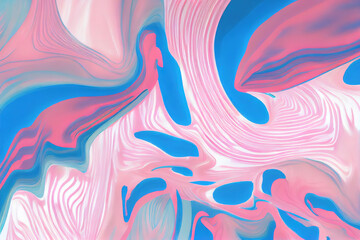 Wall Mural - Aesthetic Psychedelia Escapism Painting. Generative Ai