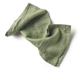 Wall Mural - crumpled green cotton napkin