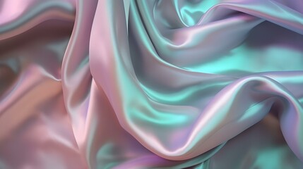 Pastel Iridescent Silk Shiny Fabric Texture