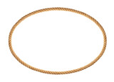 Fototapeta Młodzieżowe - Oval rope frame -Endless rope loop isolated on white
