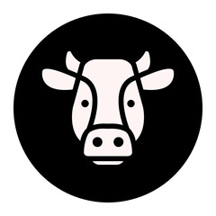 cow glyph icon