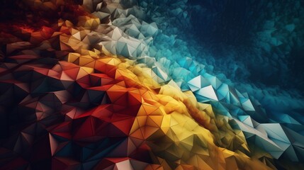 Poster - Abstract geometric background. AI Generative