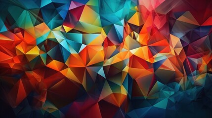 Poster - Abstract geometric background. AI Generative