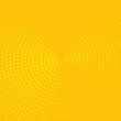 © The_Believer  - Pop art pattern. Halftone comic background in yellow. Yellow dot print. Cartoon retro texture. Two-tone wallpaper with halftone effect. Gradient design. Anime banner. Vector illustration.