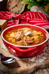 Poster - Traditional russian sour cabbage soup