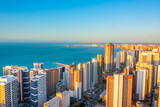 Fotografia Aerea em Fortaleza no Ceara durante por do sol Skyline 