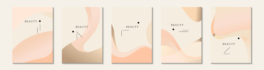 Poster - Modern golden abstract universal background templates. Minimalist aesthetic.