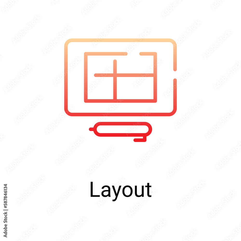 Layout icon. Suitable for Web Page,Mobile,App,UI,UX and GUI design ...