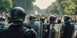 Riot Police handling protesters during demonstrations. 