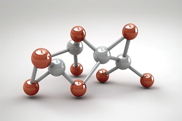 Poster - Illustration of several orange and white spheres arranged on a white background. Generative AI
