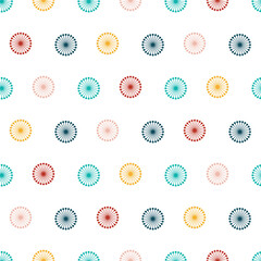 Wall Mural - Unusual Colorful Polka Dot Seamless Vector Repeat Pattern