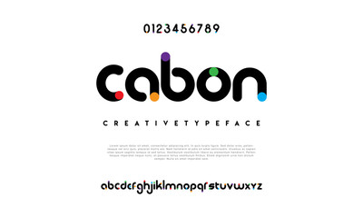 Wall Mural - Cabon modern abstract digital alphabet font. Minimal technology typography, Creative urban sport fashion futuristic font and with numbers. vector illustration
