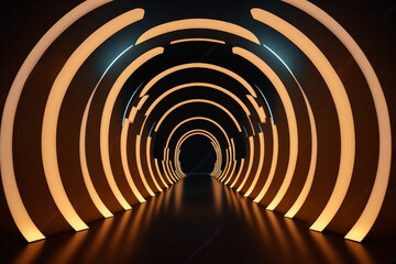 Poster - abstract tunnel background, Generative AI	