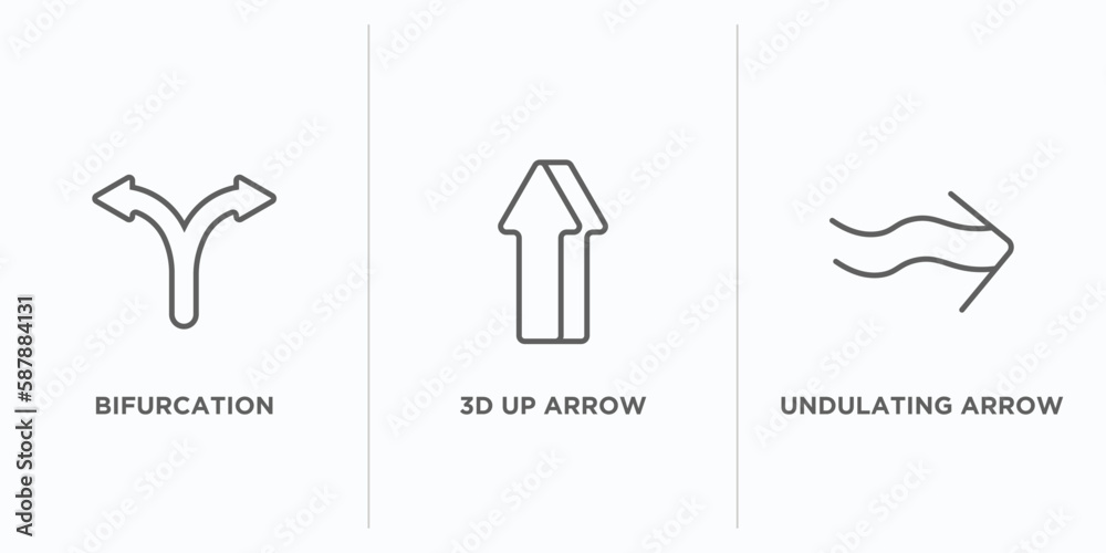 user interface outline icons set. thin line icons such as bifurcation ...