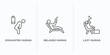feelings outline icons set. thin line icons such as exhausted human, relaxed human, lazy human vector. linear icon sheet can be used web and mobile