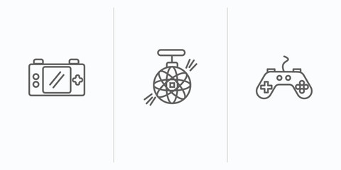 Poster - outline icons set. thin line icons such as , vector. linear icon sheet can be used web and