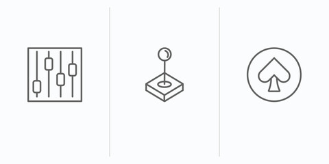 Poster - outline icons set. thin line icons such as , vector. linear icon sheet can be used web and