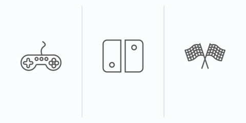 Poster - outline icons set. thin line icons such as , vector. linear icon sheet can be used web and