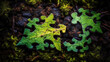 Nature puzzle piece close up Generated AI