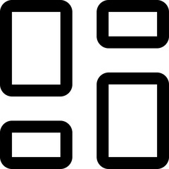 dashboard layout simple icon illustration in line style and used for user interface, web, software and many more dengan bentuk png dan pixel perfect