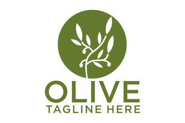 Wall Mural - olive oil logo for modern female beauty