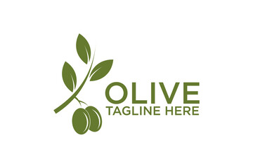 Wall Mural - creative leaf and olive oil logo design icon