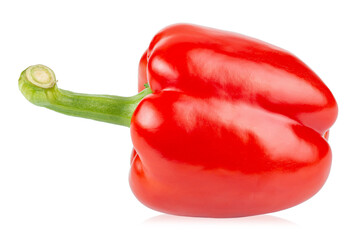 Canvas Print - Ripe red bell pepper isolated on white background.