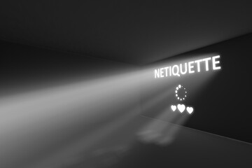 Wall Mural - NETIQUETTE rays volume light concept 3d illustration