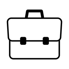 Fototapete - Briefcase icon. Business bag icon. Suitcase, portfolio symbol, linear style pictogram isolated on white.