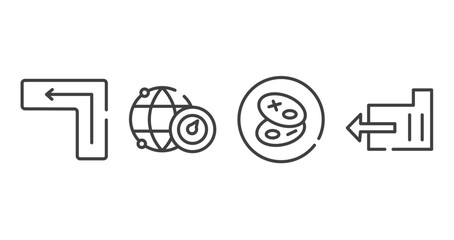 Poster - computer icons outline icons set. thin line icons sheet included keyboard key enter, internet connection speed, cookies, export folder vector.