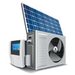 Heat pump, inverter and solar panel as a green energy system concept