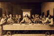 Jesus at the last supper illustration, generative AI, generative, AI