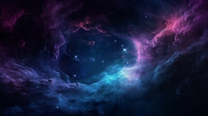 Wall Mural - space background with nebula and stars. generative ai