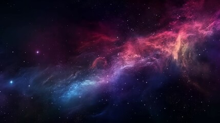 Space background with nebula and stars. Generative AI